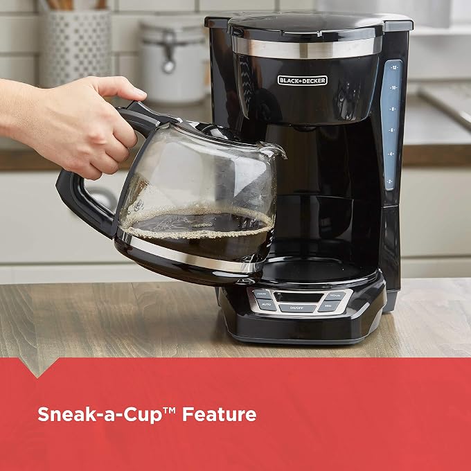 BLACK&DECKER 12-Cup Drip Coffee Maker with Vortex Brewing - Image 2