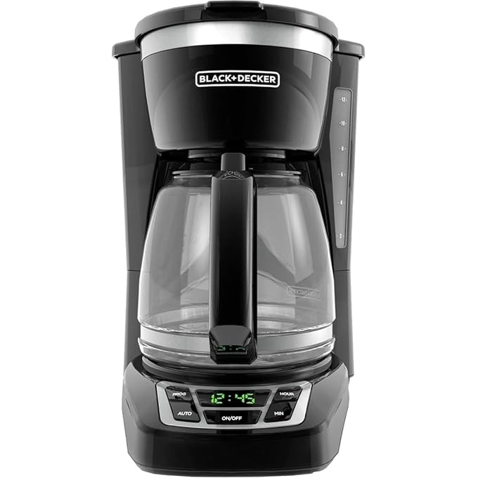 BLACK&DECKER 12-Cup Drip Coffee Maker with Vortex Brewing - Image 1