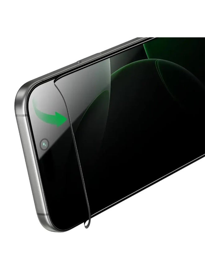 Green Lion Diego Pet Privacy 3D Screen Protector for iPhone 17 & iPhone 16 Pro - Black - Image 2