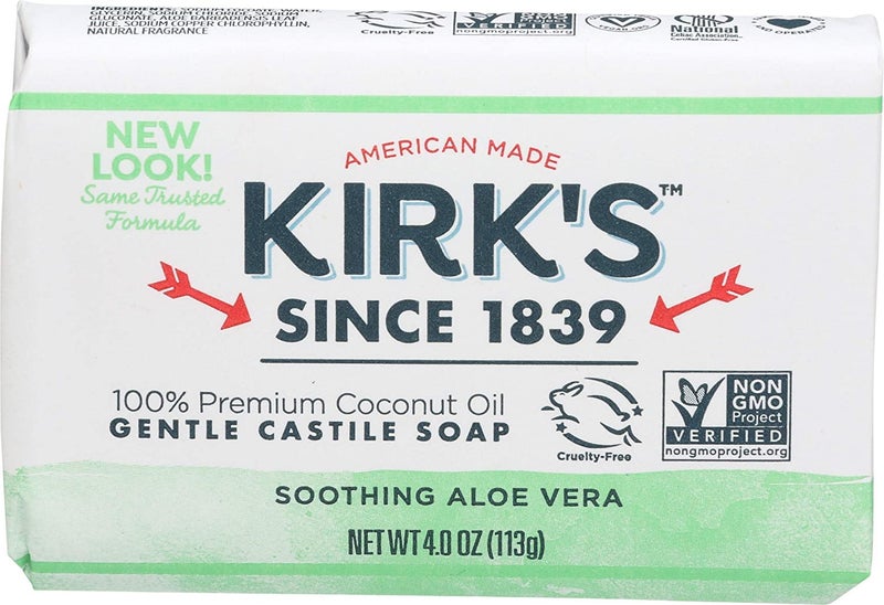 Kirk's Original Coco Castile Bar Soap Soothing Aloe Vera, 4 Oz - Image 1