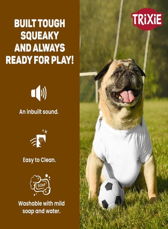 تريكسي لعبة تريكسي لكرة القدم المصنوعة من الفينيل المطاطي للكلاب - مقاس كبير، 10 سم | لعبة مضغ متينة وغير سامة مناسبة لجميع سلالات الكلاب، خفيفة الوزن وجذابة اللون لإبقاء حيوانك الأليف مشغولاً لساعات - Image 4