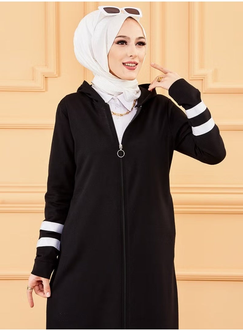 Tofisa عباءة مزينة - سوداء - - Image 2