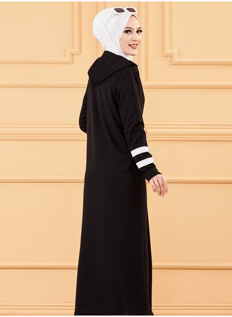 Tofisa عباءة مزينة - سوداء - - Image 3