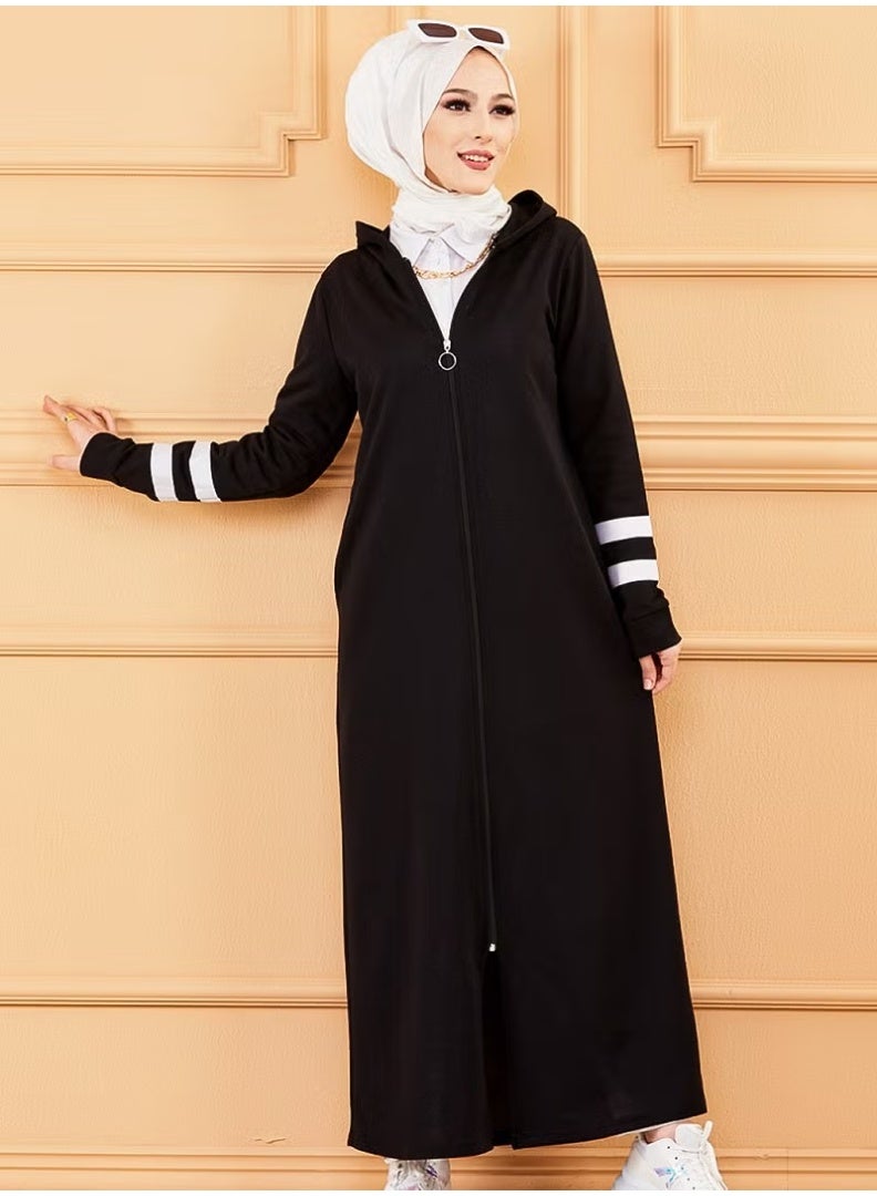 Tofisa عباءة مزينة - سوداء - - Image 1