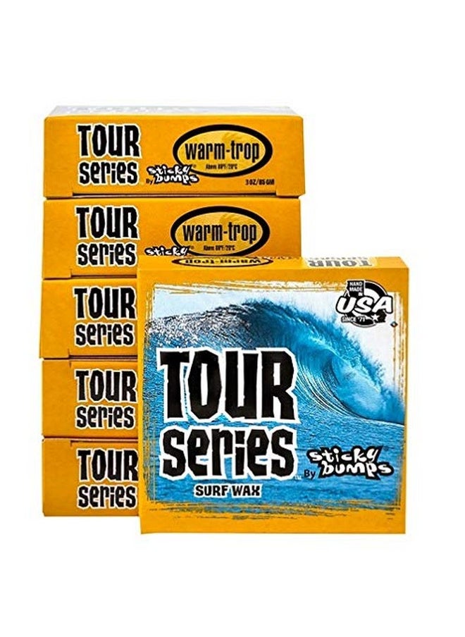 Sticky Bumps Tour Series Warm;Tropical Temperature Surfboard Wax 12 Bars Dozen Pack  - Image 1