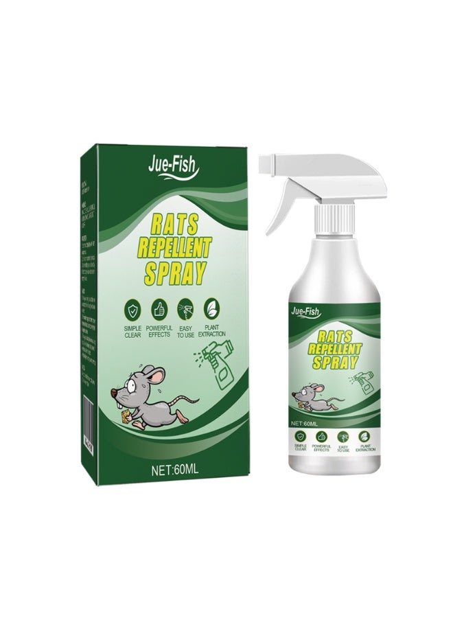 SOLARAE 60ml Mouse Repellent Spray, Spray for Indoor Use,  Natural Extract with Pleasant Scent, Non Toxic, Free Fly Trap Perfect Alternative to Traps & Bait - Image 1