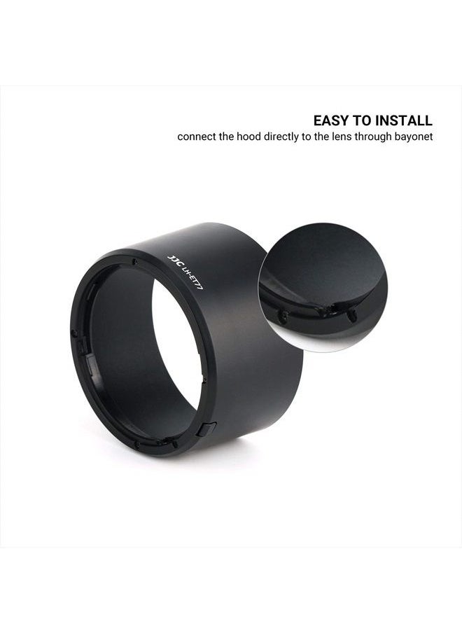 JJC - Lens Hood for Canon RF 85mm F2 Macro is STM Lens on EOS R6 R6 Mark II R5 RP R Camera, RF 85mm Lens Hood Reversible Lens Hood Replace Canon ET-77 Hood, Compatible with 67mm Filters and 67mm Lens Cap - Image 1