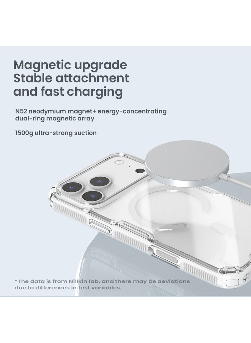 Nillkin Nature TPU Pro Magnetic Case for iPhone 17 ProMax  Wireless Charging Shockproof Bumper Case - Clear - Image 2