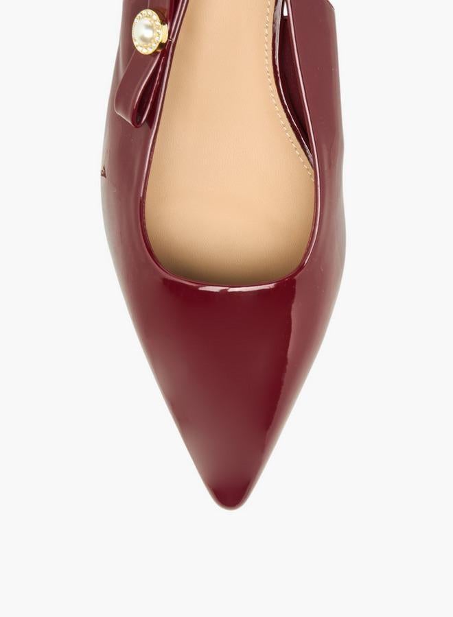 فلورا بيلا من شو إكسبرس أحذية نسائية بكعب مائل بتفاصيل فيونكة - Image 4