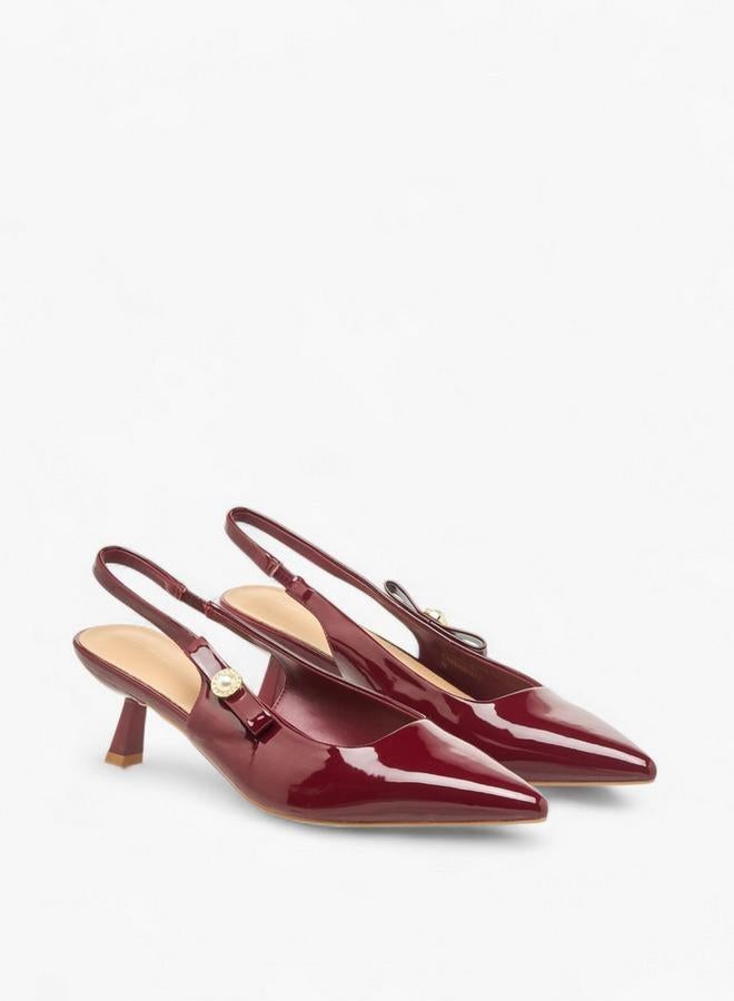 فلورا بيلا من شو إكسبرس أحذية نسائية بكعب مائل بتفاصيل فيونكة - Image 3