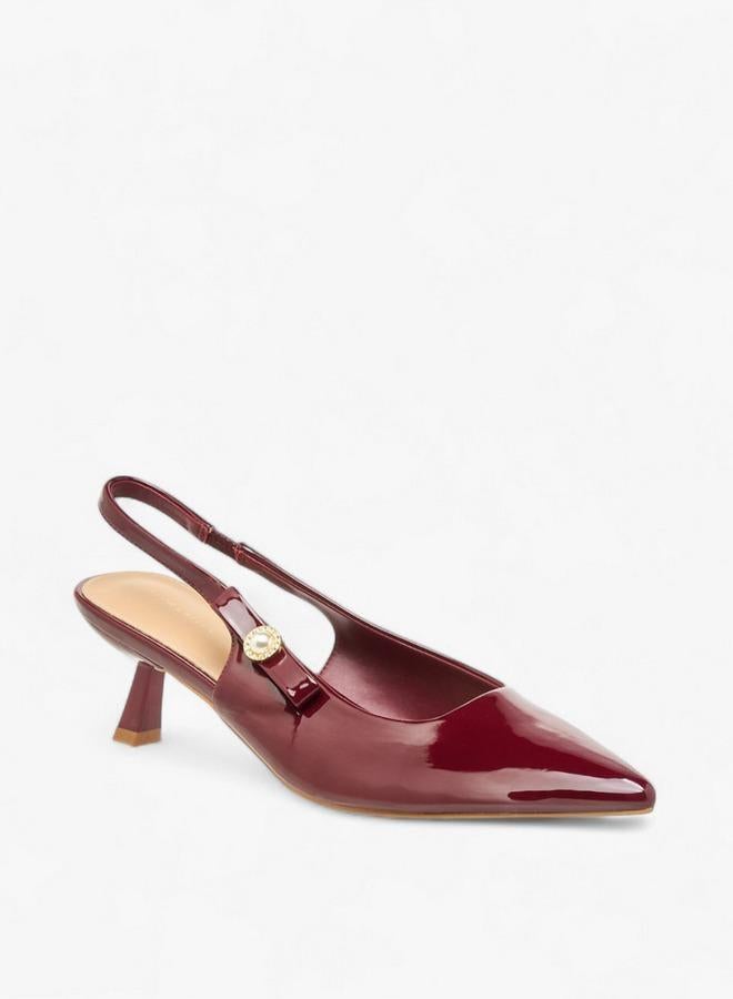 فلورا بيلا من شو إكسبرس أحذية نسائية بكعب مائل بتفاصيل فيونكة - Image 1