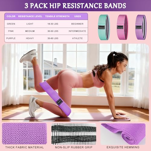 Qalvyn Pilates Kit for Women, Pilates Equipment Kit for Women Home Workouts, Pilates Ring Set, Home Pilates Essentials Kit with Pilates Ring and Ball, Resistance Bands for Strength, Toning, Flexibility - Image 5