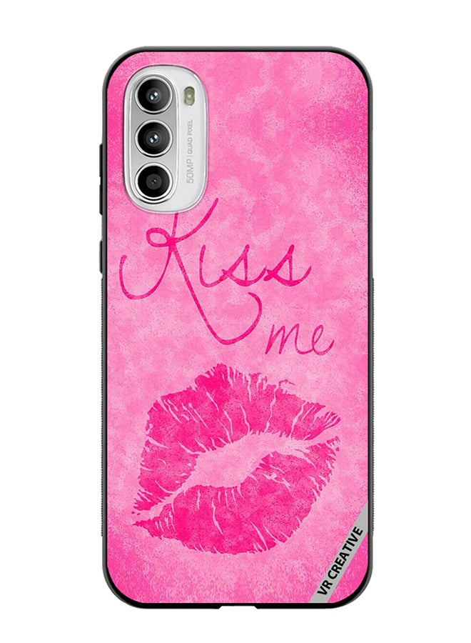 VR CREATIVE Protective Case Cover For Motorola Moto G82 Kiss me Pink Design Multicolour - Image 1