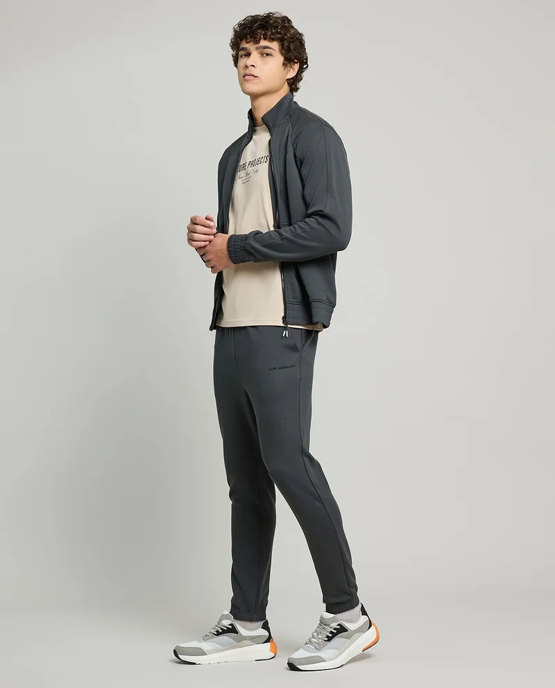أر أند بي Solid Joggers with Drawstring Waist