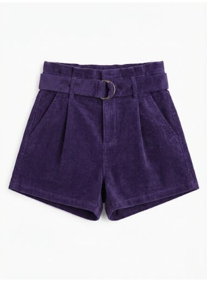 Don't Call Me Jennyfer Corduroy Shorts- Violet/Purple - Image 1