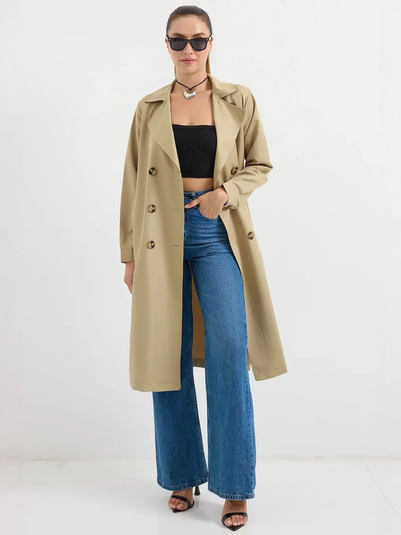 BIG DART BDART Double Breasted Long Trench Coat