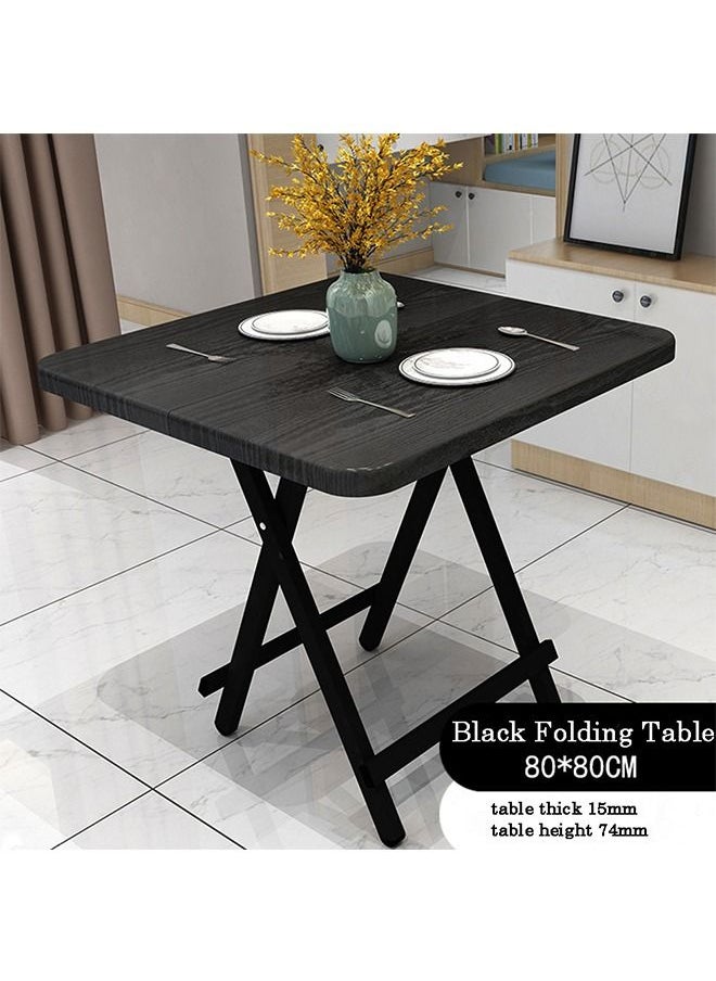 CityRiya-Long - Dining Table Kitchen Dining Table Modern Leisure Table Square Dining Table Wooden Desk Folding Camping table Portable Dinner Table for Kitchen 80cm*80cm - Image 1