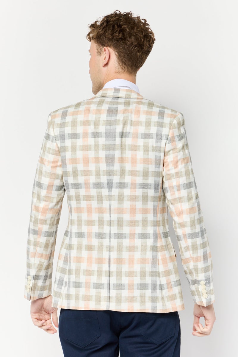 Asos Design Men Regular Fit Checkered Casual Blazers, Grey - Image 3