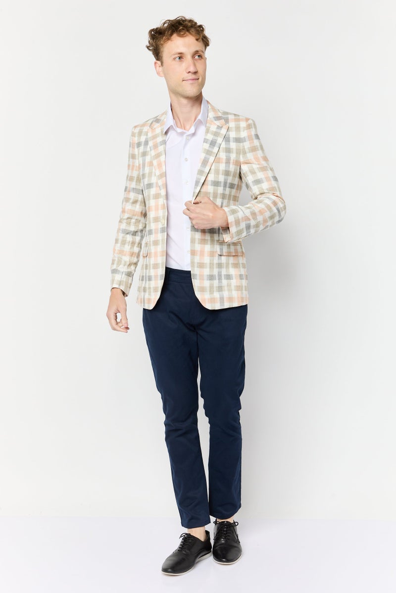 Asos Design Men Regular Fit Checkered Casual Blazers, Grey - Image 4