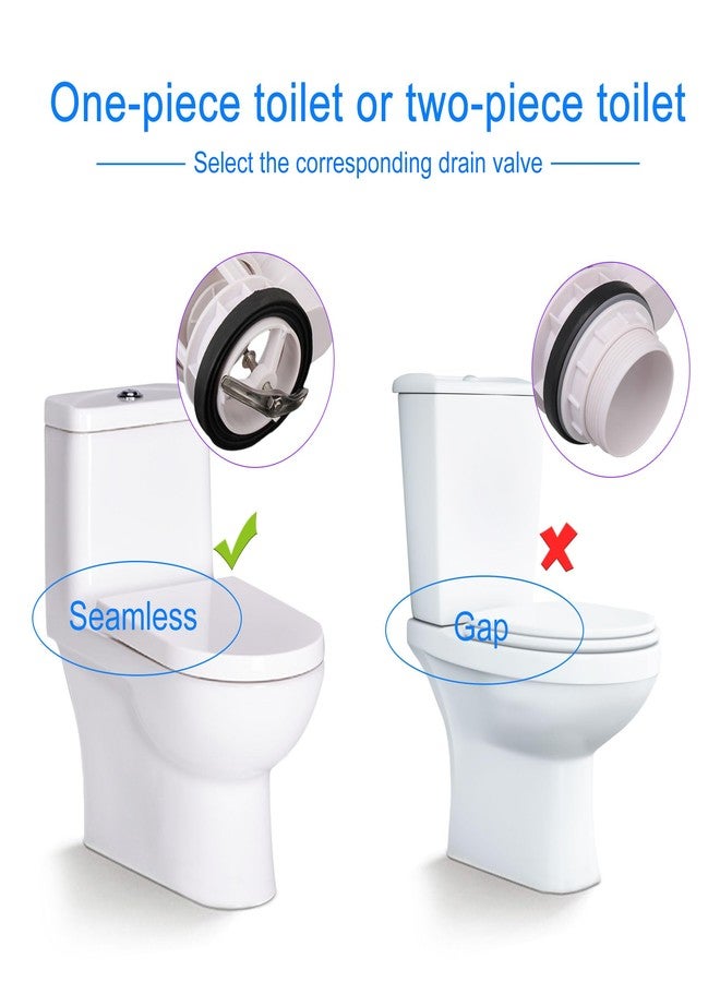 Doublelife White 21cm Height Water Tank Connected Dual Flush Fill Toilet Cistern Inlet Drain Valve Repair - Image 4