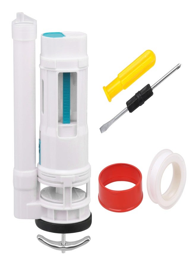 Doublelife White 21cm Height Water Tank Connected Dual Flush Fill Toilet Cistern Inlet Drain Valve Repair - Image 1