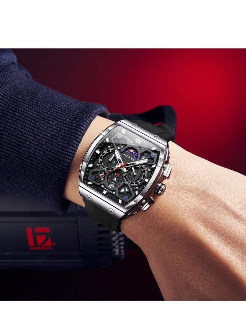 أوليفز ساعة OLEVS كرونوغراف مقاومة للماء ومتعددة الوظائف للرجال كوارتز 2942 - Image 3