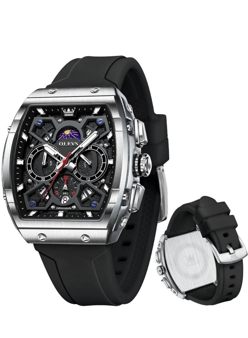 أوليفز ساعة OLEVS كرونوغراف مقاومة للماء ومتعددة الوظائف للرجال كوارتز 2942 - Image 1