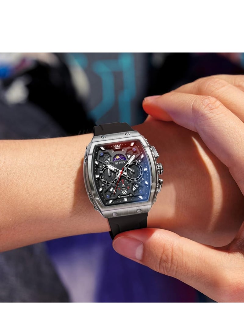 أوليفز ساعة OLEVS كرونوغراف مقاومة للماء ومتعددة الوظائف للرجال كوارتز 2942 - Image 2
