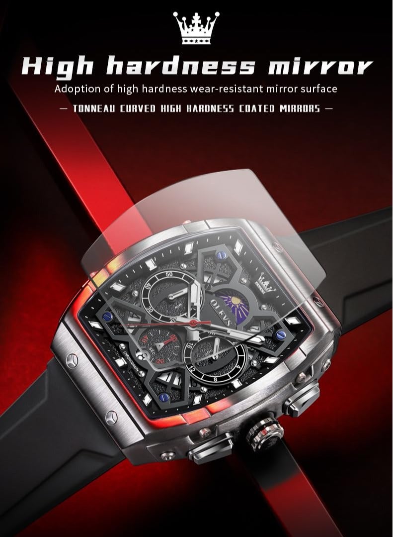 أوليفز ساعة OLEVS كرونوغراف مقاومة للماء ومتعددة الوظائف للرجال كوارتز 2942 - Image 5