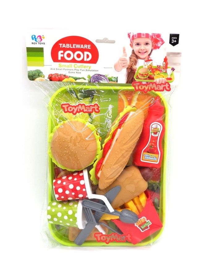 18-Piece Tableware Fast Food Pretend Play Set - Image 2