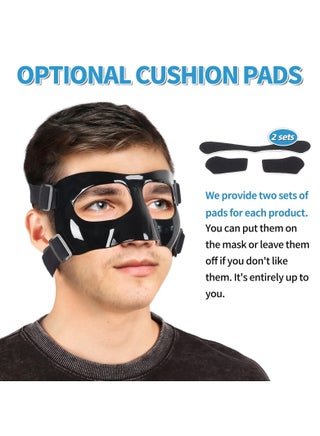 Nose Guard for Broken Nose, Face Shield Masks for Soccer and basketball Sports, Adjustable for Adults and Teenagers, Suitable for Men and Women - view 3