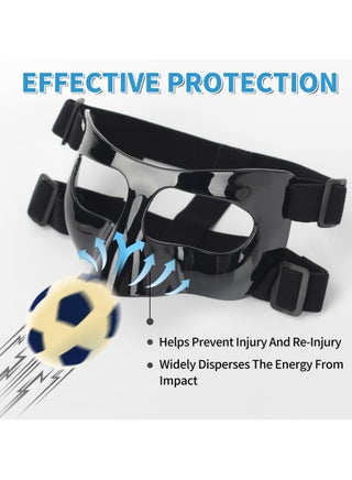 Nose Guard for Broken Nose, Face Shield Masks for Soccer and basketball Sports, Adjustable for Adults and Teenagers, Suitable for Men and Women - view 4