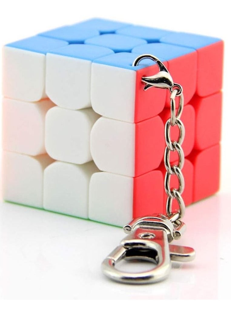 MoYu MoYu MoFang JiaoShi MEILONG MINI 3X3 Key chain Stickerless Cube  - Image 2
