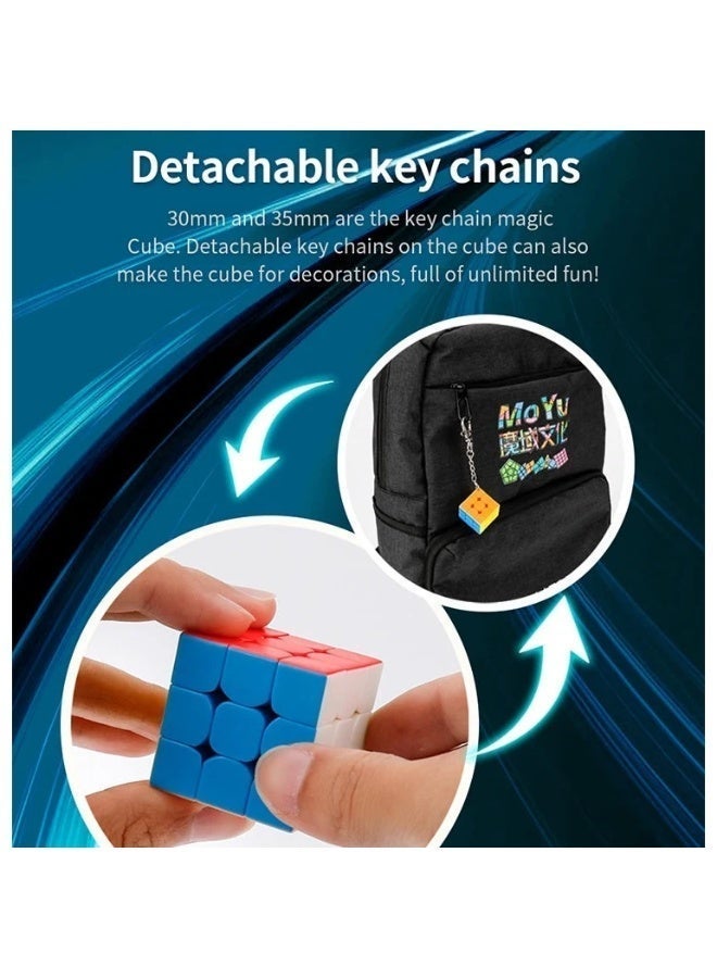 MoYu MoFang JiaoShi MEILONG MINI 3X3 Keychain Stickerless Cube - Image 3