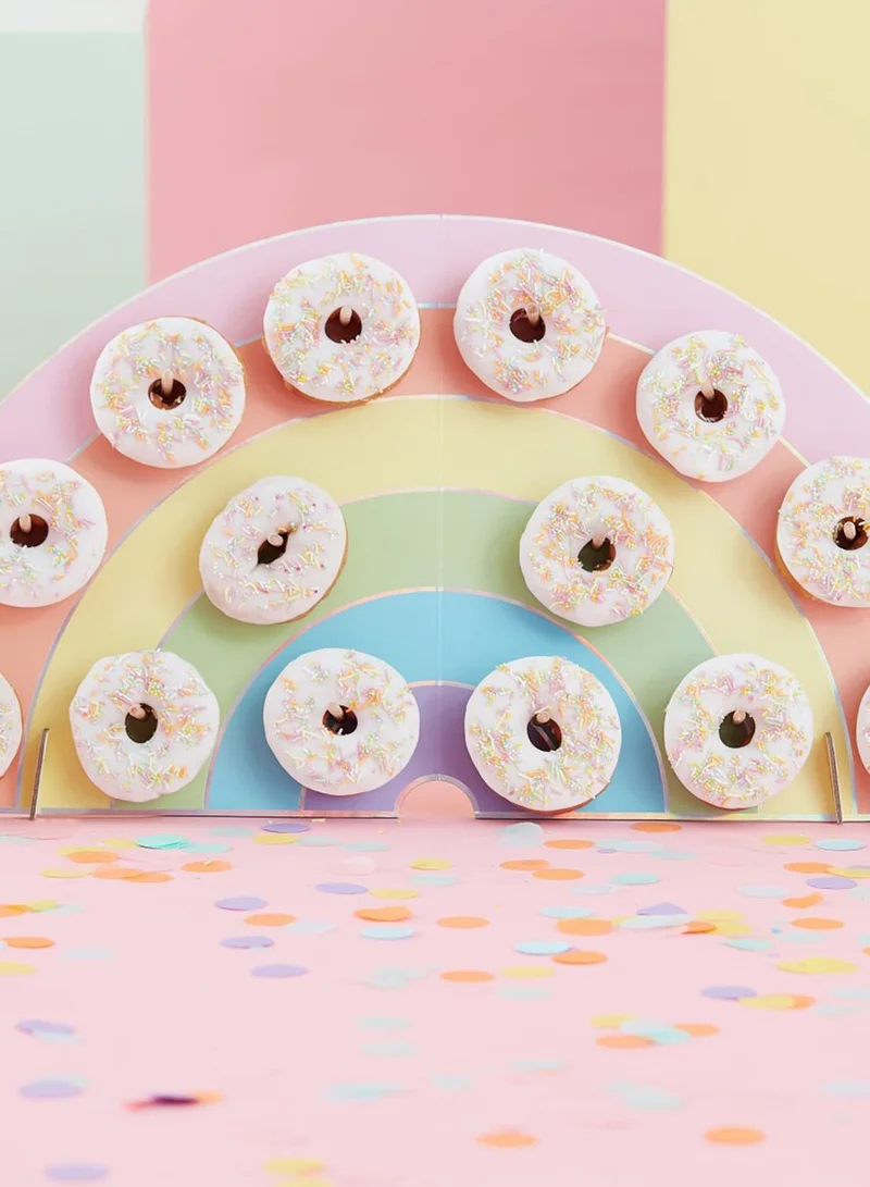 Ginger Ray Rainbow Donut Wall