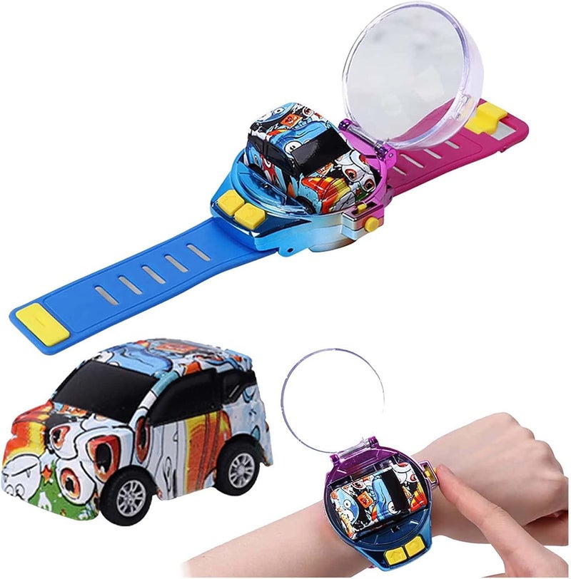ويوبلز ساعة ألعاب سيارة صغيرة جديدة تعمل بالتحكم عن بعد لعام 2022 - ساعة يد لطيفة على شكل سيارة سباق تعمل بالتحكم عن بعد بتردد 2.4 جيجاهرتز، سيارة صغيرة كرتونية تعمل بالتحكم عن بعد قابلة للشحن عبر منفذ USB، ألعاب تفاعلية، هدية للأولاد والبنات (برتقالي) - Image 1