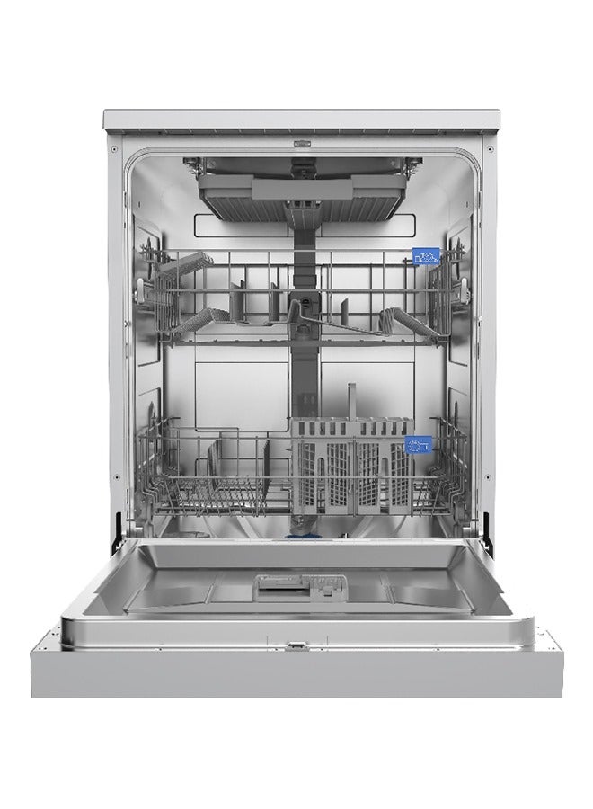 Midea Dishwasher 10 Programs Wifi Capacity 14 Dish 3 Shelves And Extra Basket Steel 5 Years Warranty on compressor - 10 L WQP14W5233CS-KSA Silver - Image 5