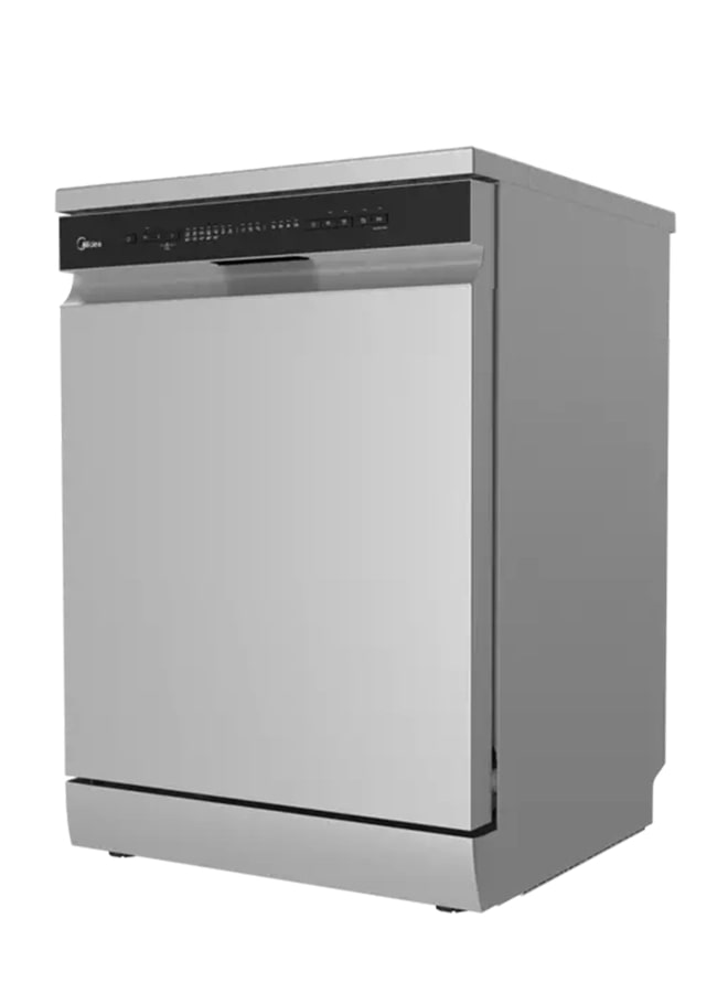 Midea Dishwasher 10 Programs Wifi Capacity 14 Dish 3 Shelves And Extra Basket Steel 5 Years Warranty on compressor - 10 L WQP14W5233CS-KSA Silver - Image 3