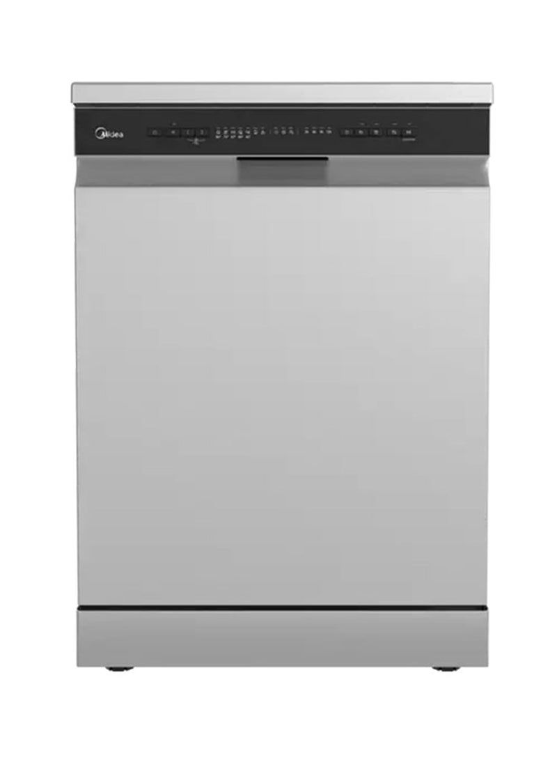 Midea Dishwasher 10 Programs Wifi Capacity 14 Dish 3 Shelves And Extra Basket Steel 5 Years Warranty on compressor - 10 L WQP14W5233CS-KSA Silver - Image 2