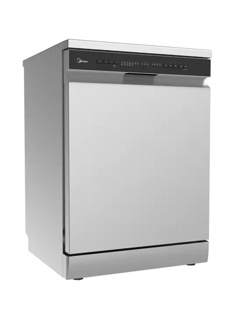 Midea Dishwasher 10 Programs Wifi Capacity 14 Dish 3 Shelves And Extra Basket Steel 5 Years Warranty on compressor - 10 L WQP14W5233CS-KSA Silver - Image 4