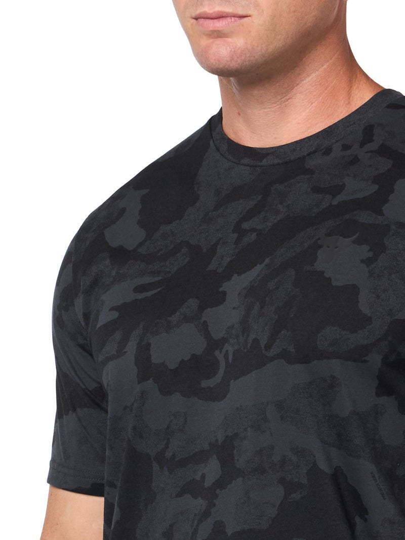 Under Armour Men's Project Rock All Over Print Short Sleeve T Shirt, (001) Black / / White, Small - Image 3