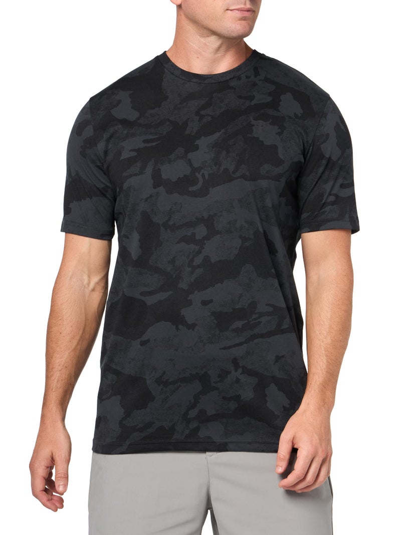 Under Armour Men's Project Rock All Over Print Short Sleeve T Shirt, (001) Black / / White, Small - Image 1