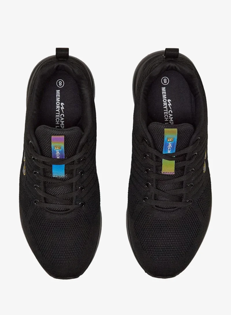 CAMPUS Blk/Golden Campus Men's Classic Court Sneakers – Cushioned Sole, Lace-Up – Black/Gold for Men | Best Price UAE