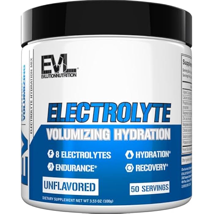 Evlution Ultimate Electrolytes Powder Hydration Drink - Quick Replenishing Hydration Powder Drink Mix with 8 Key Electrolytes and Antioxidants - Vegan Gluten Free Keto Friendly Blend (Unflavored) - Image 1