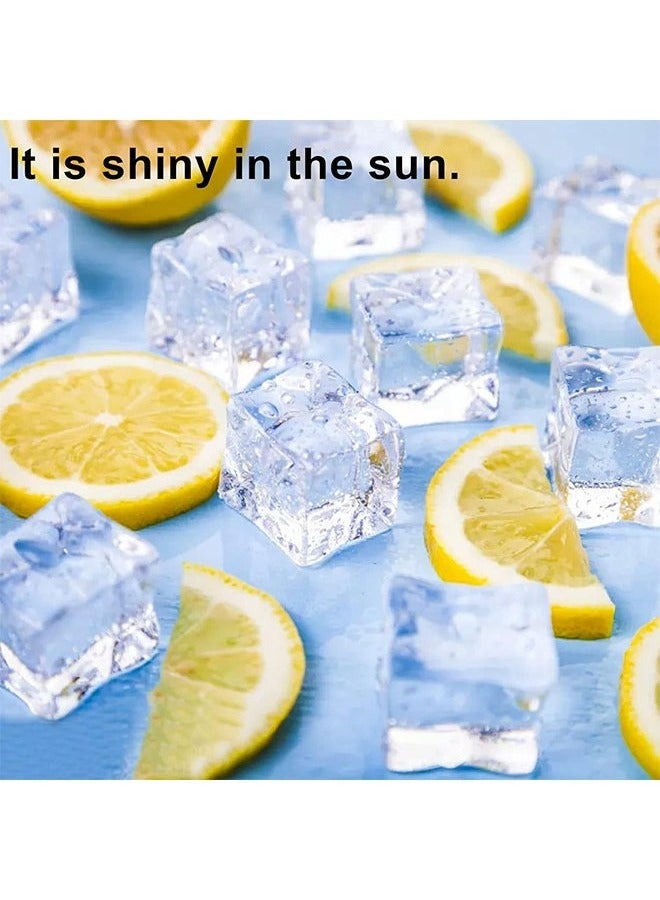 25 قطعة مكعبات ثلج بلاستيكية قابلة لإعادة الاستخدام مقاس 25 مم، مكعبات أكريليك شفافة مزيفة، مكعبات كريستال مربعة اصطناعية لدعائم التصوير الفوتوغرافي والديكور المنزلي وقطع مركزية لحفلات الزفاف وحشوات المزهريات - Image 3