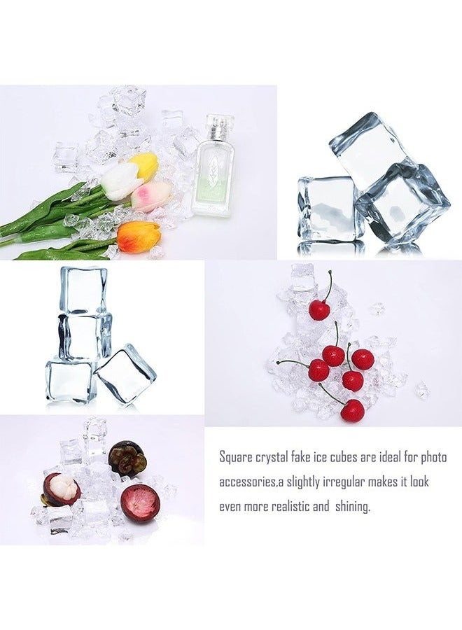 25 قطعة مكعبات ثلج بلاستيكية قابلة لإعادة الاستخدام مقاس 25 مم، مكعبات أكريليك شفافة مزيفة، مكعبات كريستال مربعة اصطناعية لدعائم التصوير الفوتوغرافي والديكور المنزلي وقطع مركزية لحفلات الزفاف وحشوات المزهريات - Image 4