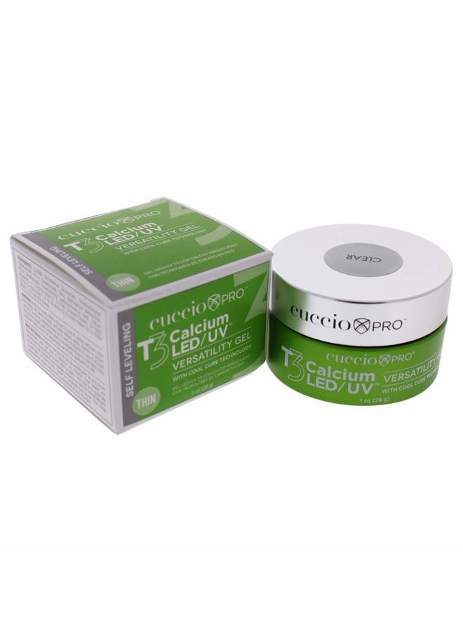 Cuccio Pro T3 LED/UV Cool Cure Versatility Gel - Self-Levelling Gel With Calcium - Incredibly Flexible - Strong Adhesion - High Shine Finish - Fast Application - Clear - 1 Oz Nail Gel - Image 5