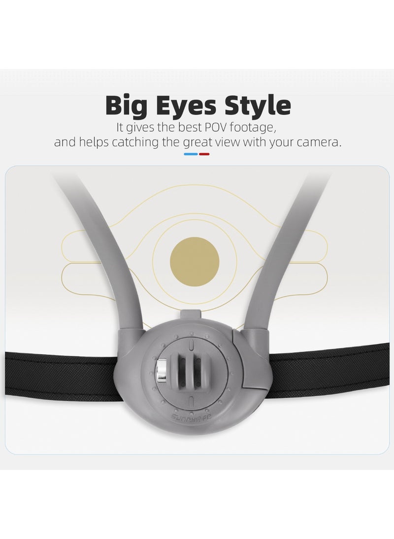 سني لايف حامل سريع للرقبة، حامل كاميرا الحركة POV للرقبة، متوافق مع كاميرات الحركة المتعددة، ينطبق على سلسلة DJI Action 5/4/3، سلسلة GoPro، سلسلة Insta 360 Go، Insta360 Ace/Ace Pro، سلسلة Insta360 One R، الهواتف الذكية iPhone، Huawei، Xiaomi، Samsung - Image 2