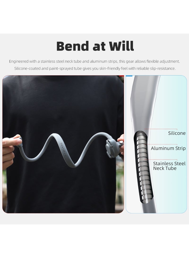 سني لايف حامل سريع للرقبة، حامل كاميرا الحركة POV للرقبة، متوافق مع كاميرات الحركة المتعددة، ينطبق على سلسلة DJI Action 5/4/3، سلسلة GoPro، سلسلة Insta 360 Go، Insta360 Ace/Ace Pro، سلسلة Insta360 One R، الهواتف الذكية iPhone، Huawei، Xiaomi، Samsung - Image 5