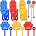 JellyArch 48 Pcs Dog Sticky Hands Cartoon Dog Paw Party Favors Stretchy Sticky Hand Toy Birthday Classroom Rewards Carnival Prizes Toy Goodie Bag Stuffer Filler NavyRedYellow - Image 2